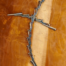 18 Nail Cross Jeweled Steel by Broussard