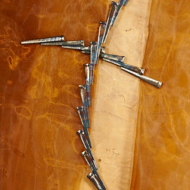 18 Nail Cross Jeweled Steel by Broussard