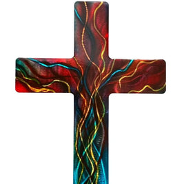 Fire Cross Jeweled Steel by Broussard