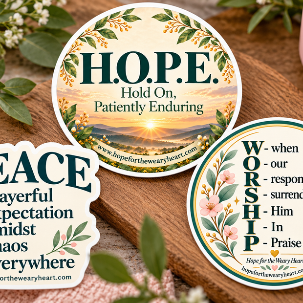 Hope, Peace & Worship Sticker Bundle