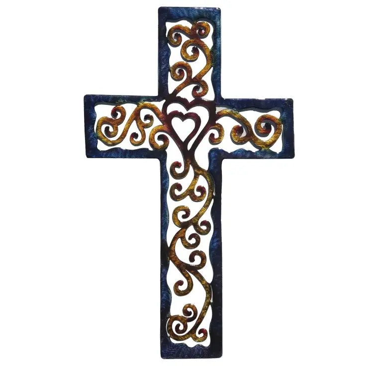 Life Cross Jeweled Steel by Broussard