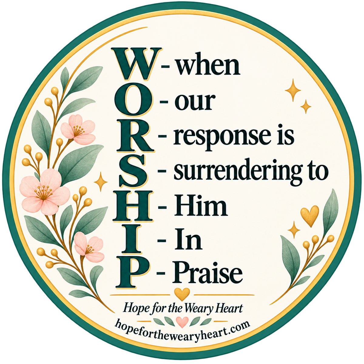 WORSHIP sticker