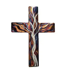 Fire Cross Jeweled Steel by Broussard